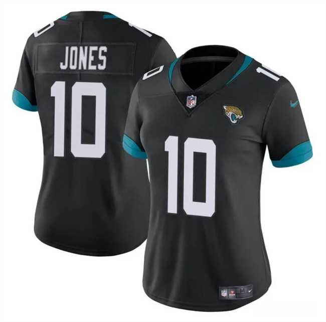 Women%27s Jacksonville Jaguars #10 Mac Jones Black Vapor Stitched Jersey Dzhi